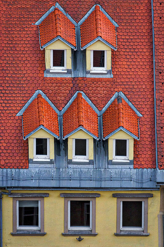 Ljubljana Poster featuring the photograph Ljubljana Rooftop and Windows - Slovenia by Stuart Litoff