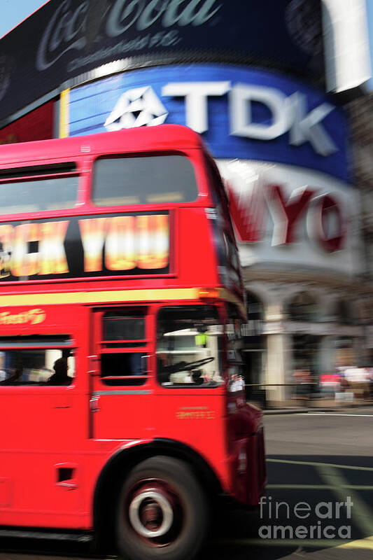 London Poster featuring the photograph London Double-Decker Bus by Neil Overy