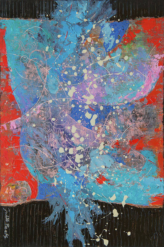Abstract Poster featuring the painting Loosening Old Patterns by Judith Barath