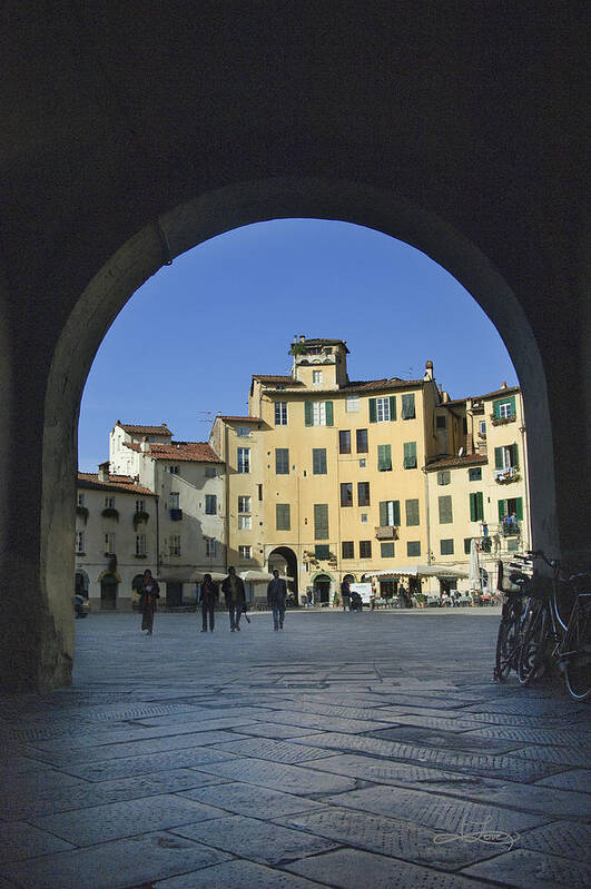Italy Poster featuring the photograph Lucca Piazza by Jill Love