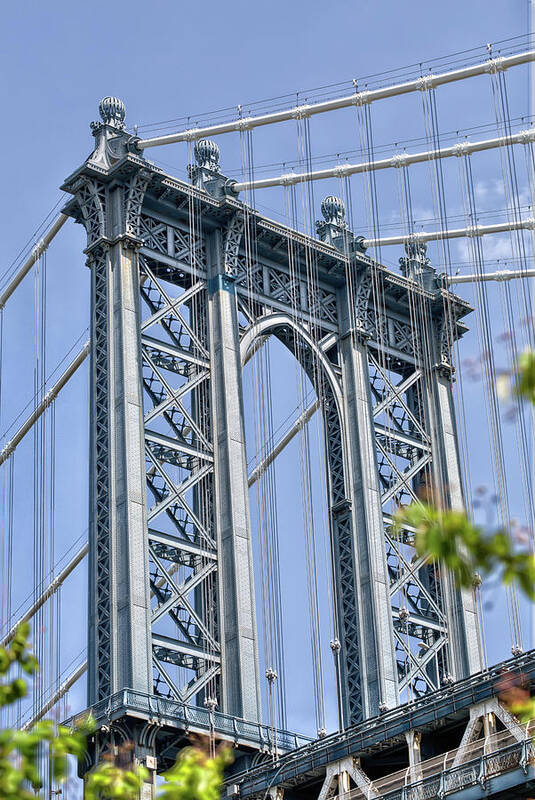 Manhattan Bridge Poster featuring the photograph Manhattan Bridge 1 #1 by John Hoey