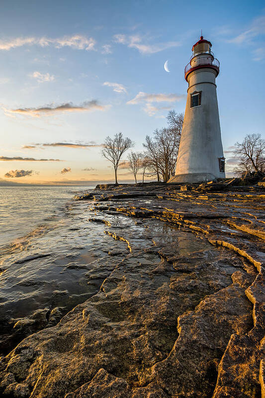 Marblehead Lighthouse Poster featuring the photograph Marblehead Spring Sunrise 1 by Matt Hammerstein