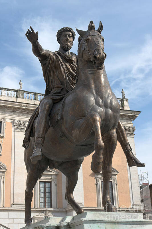 Equestrian Poster featuring the photograph Marcus Aurelius VII by Fabrizio Ruggeri