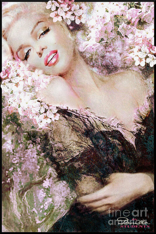 Theo Danella Poster featuring the painting Marilyn Cherry Blossom b by Theo Danella