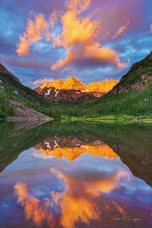 Colorado Poster featuring the photograph Maroon Bells by Dan McGeorge