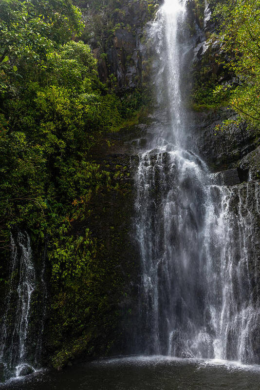 Maui Poster featuring the photograph Maui Waterfall by Chuck Jason