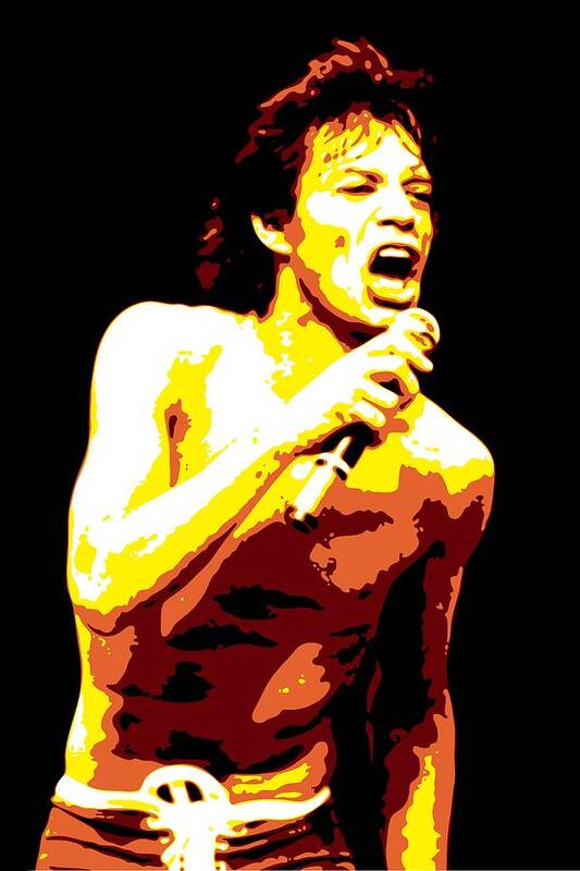 Mick Jagger Poster featuring the digital art Mick Jagger by DB Artist