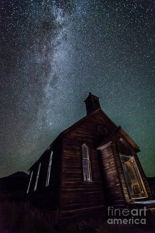 Bodie State Historic Park. Old Church Poster featuring the photograph Midnight Mass by Charles Garcia