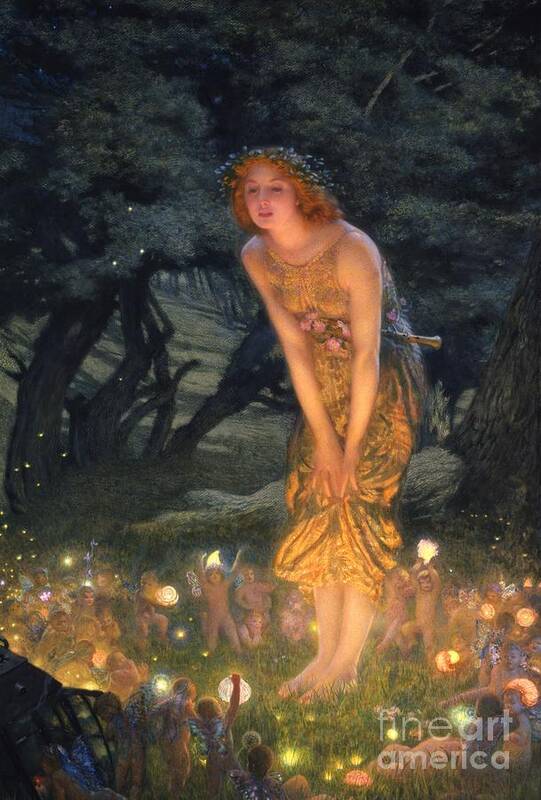 #faatoppicks Poster featuring the painting Midsummer Eve by Edward Robert Hughes