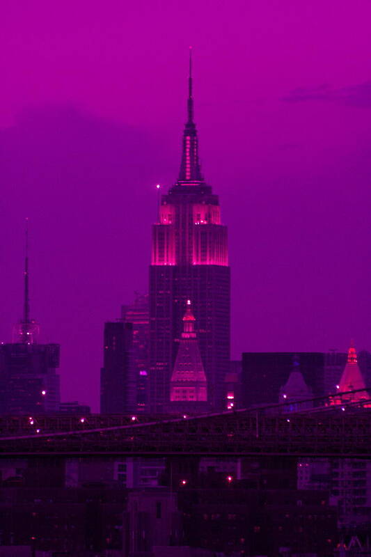 New York City Color Poster featuring the photograph Midtown Purple by Christopher J Kirby