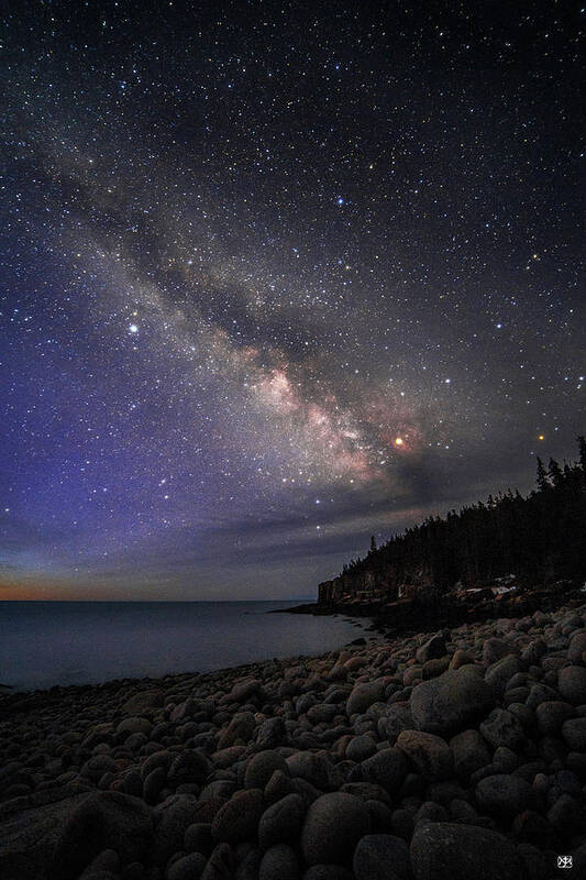 Milky Way Poster featuring the photograph Milky Way Over Boulder Beach by John Meader