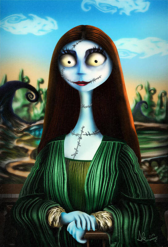 Monalisa Poster featuring the digital art Mona Lisa by Alessandro Della Pietra