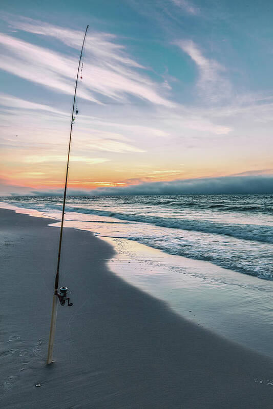 Alabama Poster featuring the photograph Morning fishing at the beach by John McGraw