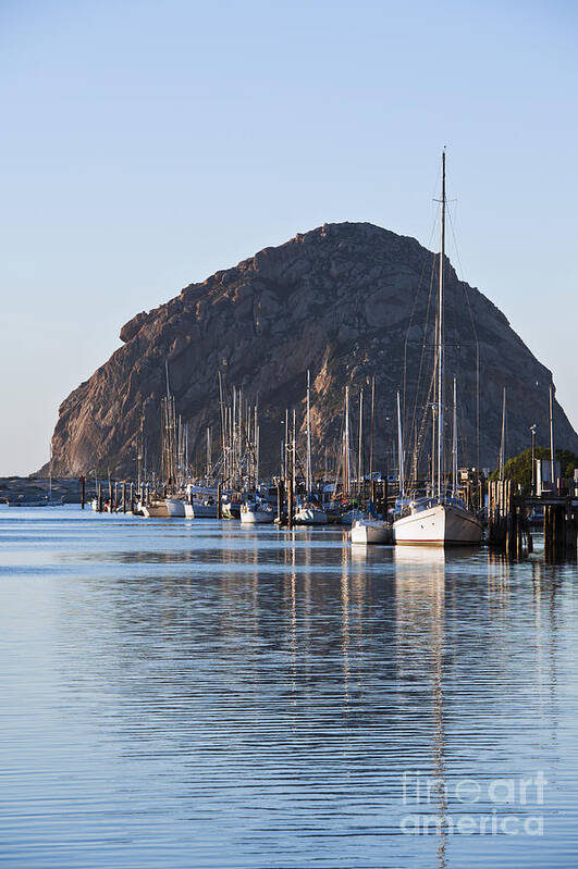 Afternoon Poster featuring the photograph Morro Bay Sailboats by Bill Brennan - Printscapes