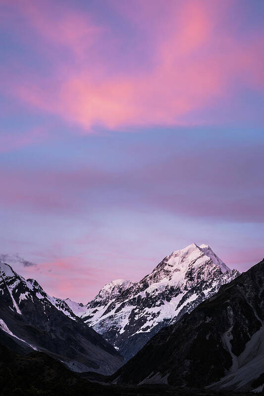 Mt Cook Poster featuring the photograph Mount Cook Sunset by Racheal Christian