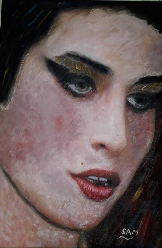 Amy Winehouse Poster featuring the painting My Beloved Amy by Sam Shaker