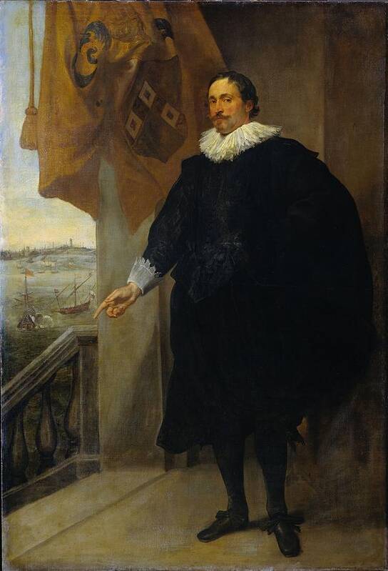 Nicolaes Van Der Borght Poster featuring the painting Nicolaes van der Borght, Merchant of Antwerp by Vincent Monozlay