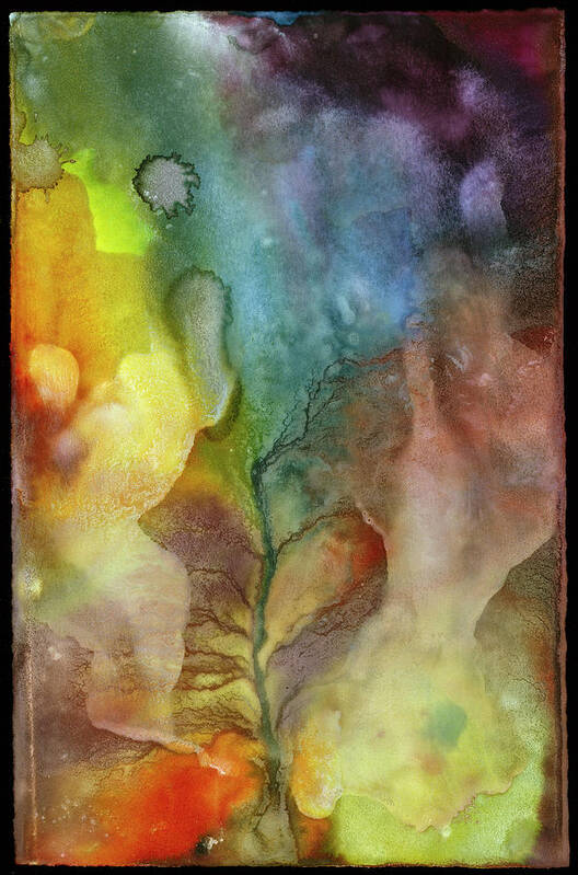 Abstract Poster featuring the painting Night Forming Autumn 2 by Sperry Andrews