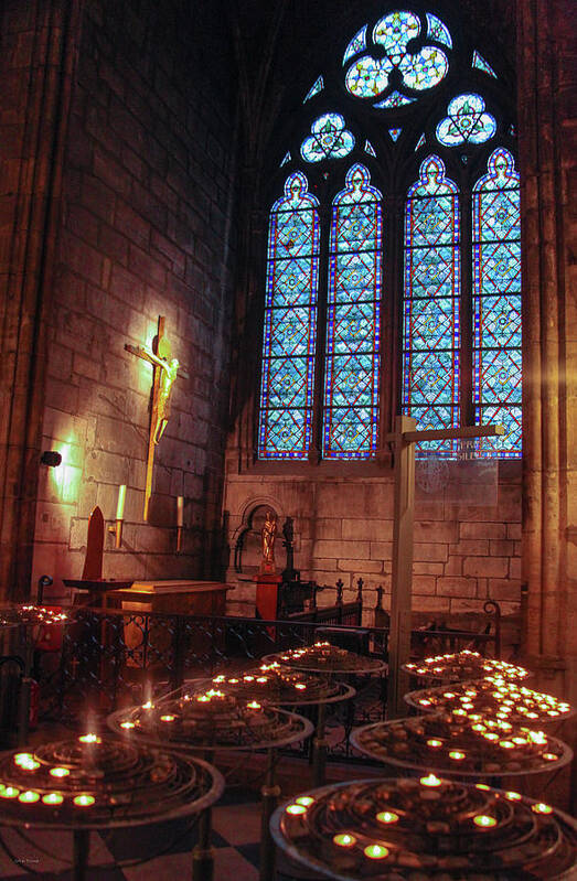 Cathedral Poster featuring the photograph Notre Dame Candles by Ross Henton