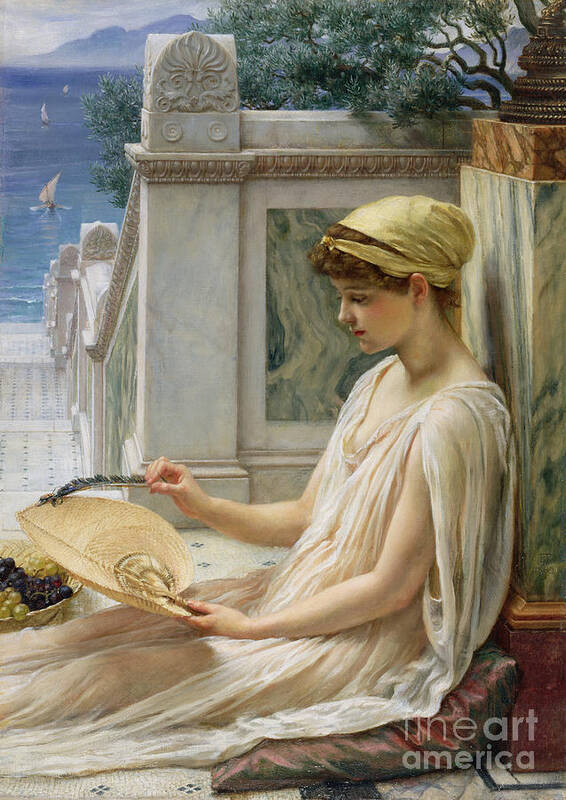 On The Terrace Poster featuring the painting On the Terrace by Edward John Poynter