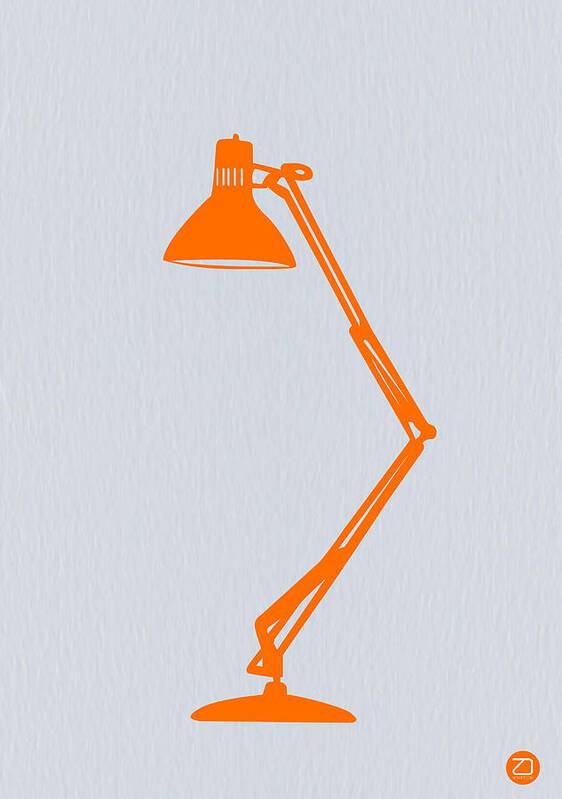 Lamp Poster featuring the photograph Orange Lamp by Naxart Studio