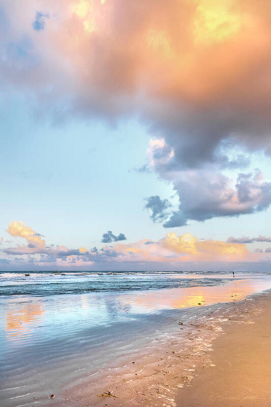 Seascape Poster featuring the photograph Orange Sky Sunset by Stacey Sather