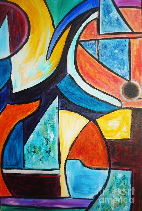 Acrylic Abstract Poster featuring the painting Pace And Place by Yael VanGruber