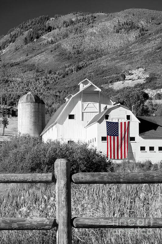 White Poster featuring the photograph Park City Barn by Brian Jannsen
