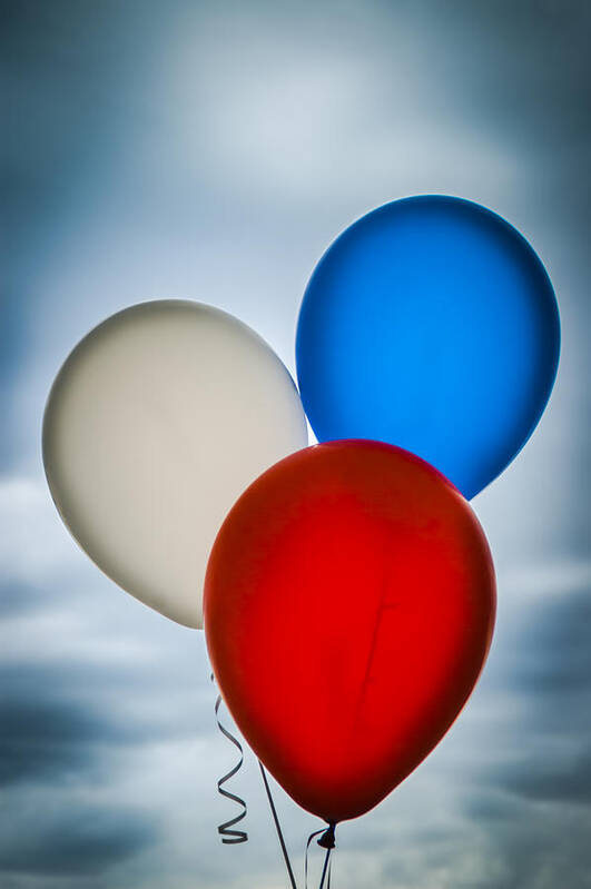 Balloons Poster featuring the photograph Patriotic Balloons by Carolyn Marshall