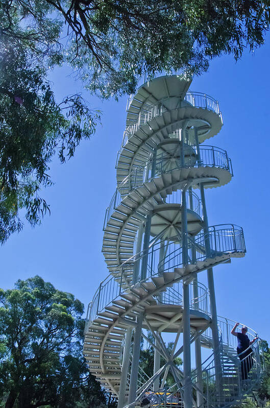 Australia Poster featuring the photograph Perth Kings Park Double Helix DNA Tower by Harry Strharsky