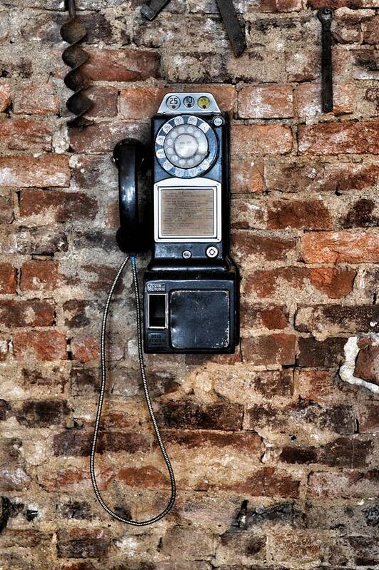 Phone Poster featuring the photograph Pay Phone by Joseph Caban
