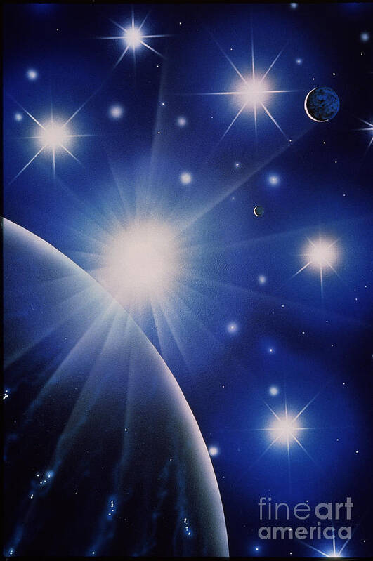 Pleiades Star Cluster Poster featuring the photograph Pleiades Star Cluster by John R. Foster