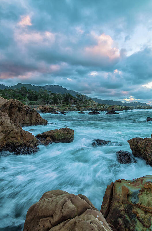 Landscape Poster featuring the photograph Point Lobos Coastline-Vertical by Jonathan Nguyen