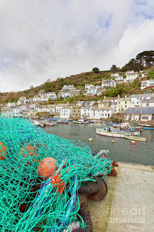 Polperro Poster featuring the photograph Polperro Fishing Harbour by Terri Waters