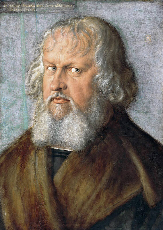  Durer Poster featuring the painting Portrait of Hieronymus Holzschuher by Albrecht Durer