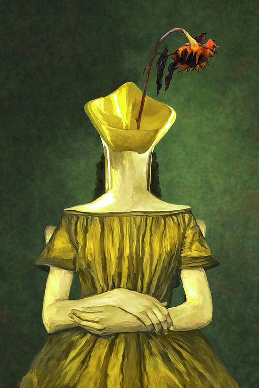 Pot Poster featuring the digital art Pot Head by Rick Mosher