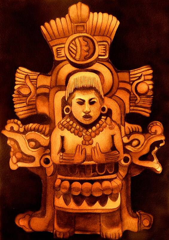 Mexico Poster featuring the painting Pre Columbian Series by Susan Santiago