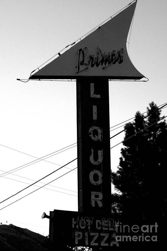 Sign Poster featuring the photograph Primo's Liquor and Deli Sign by Leah McPhail