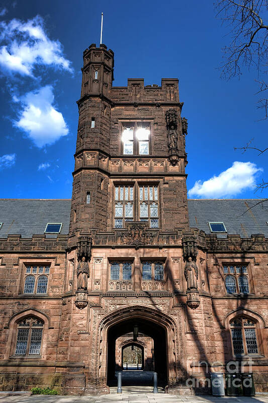 Princeton Poster featuring the photograph Princeton University East Pyne Hall by Olivier Le Queinec