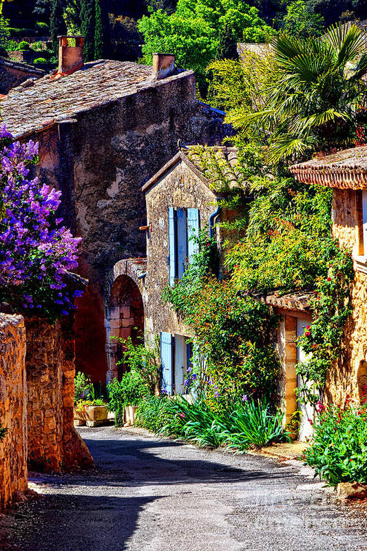 Provence Poster featuring the photograph Provence Village Street in Spring by Olivier Le Queinec