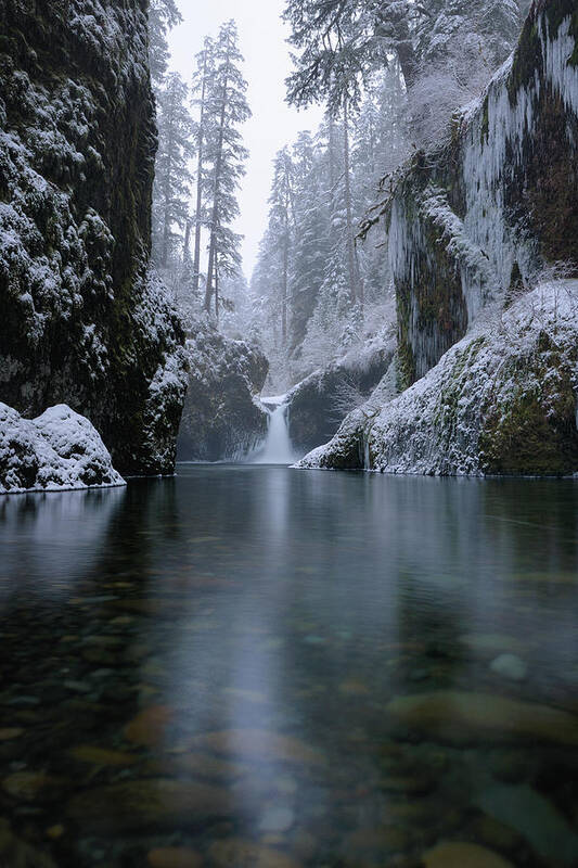 Waterfall Poster featuring the photograph Punch Bowl Winter by Andrew Kumler