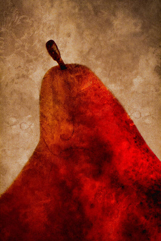 Pear Poster featuring the photograph Red Pear II by Carol Leigh