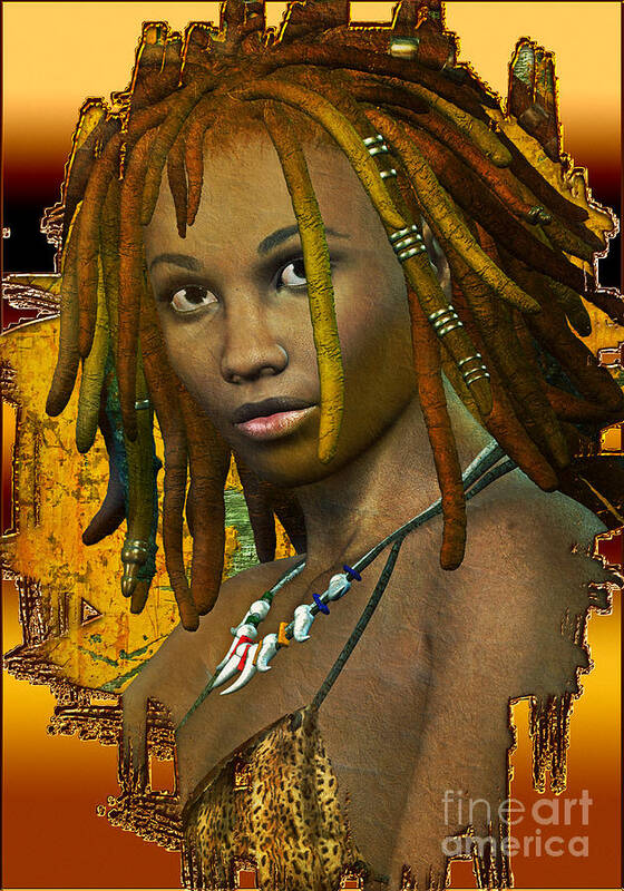 Reggae Poster featuring the digital art Reggae Woman by Shadowlea Is