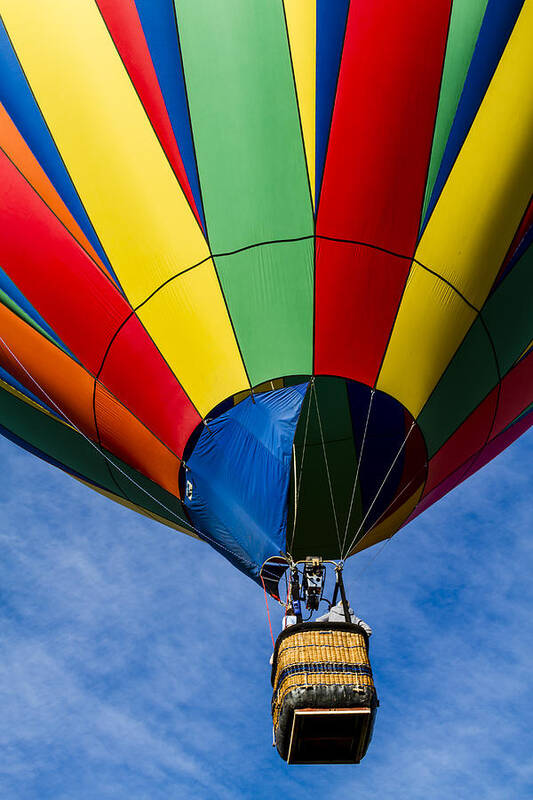 Colorado Poster featuring the photograph Rising Rainbow Balloon by Teri Virbickis