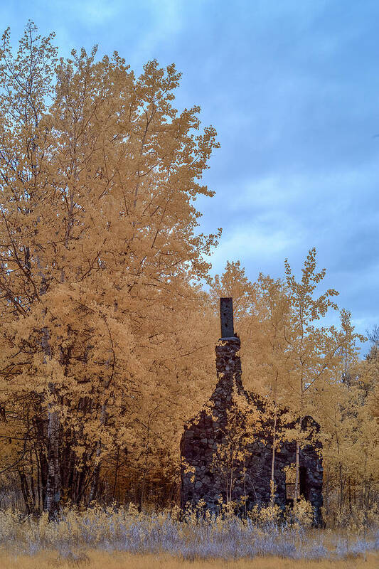 Ruins In Infrared Poster featuring the photograph Ruins In Infrared by Paul Freidlund