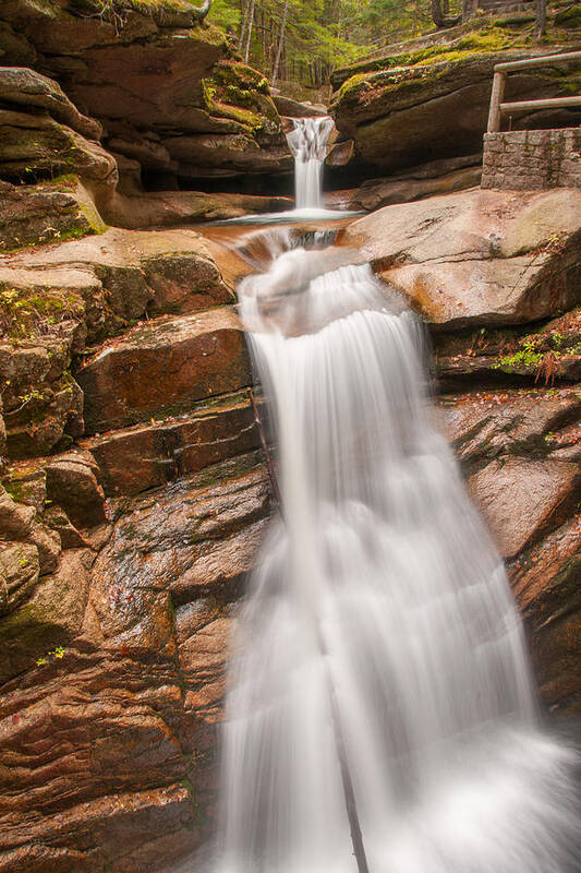 New England Poster featuring the photograph Sabbaday Falls by Brenda Jacobs