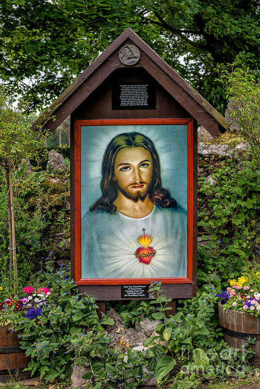 Sacred Heart Of Jesus Poster featuring the photograph Sacred Heart by Adrian Evans