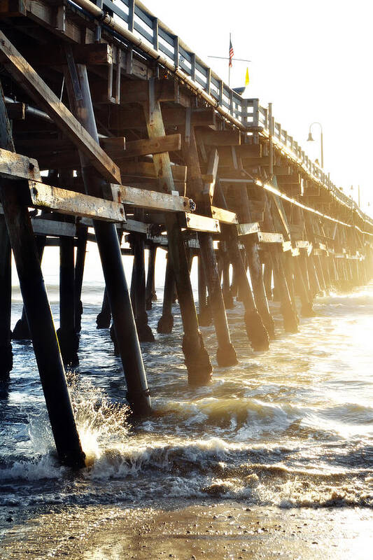 San Clemente Poster featuring the photograph San Clemente Pier Magic Hour by Kyle Hanson