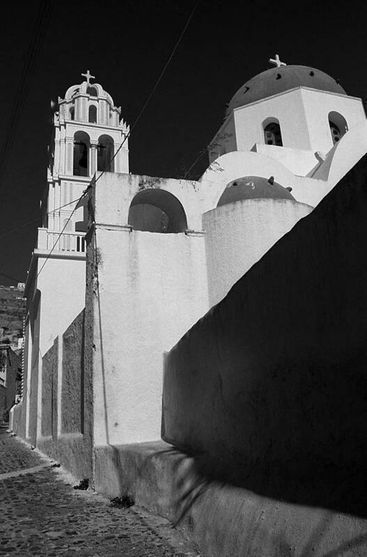 Church Poster featuring the photograph Santorini Church by Terence Davis