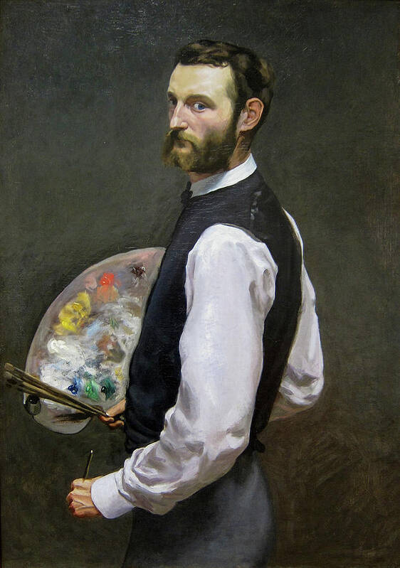 Bazille Poster featuring the painting Self-portrait by Frederic Bazille